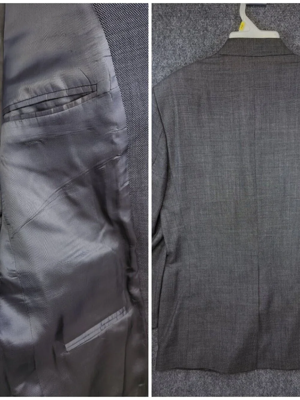 Chaps By Ralph Lauren Gray Blazer 2 Button 95% Wool 5% Cashmere Made In Canada